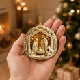 thumbnail image 5 of Christmas Nativity Scene Acrylic Flat Ornament 3.1 in Religious Holy Family Hanging Tree Decor Design D, 5 of 6
