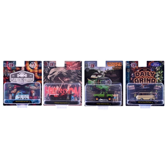 "Auto News" Release 15 Set of 4 Cars Limited Edition to 8500 pieces Worldwide 1/64 Diecast Model Cars by M2 Machines