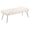 Ivory/Silver, variant on Ella Upholstered Tufted Bench Stainless Steel Legs Ivory