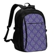thumbnail image 1 of Balery Lavender Flowers Mochila con carga USB para hombre y mujer - Mochila impermeable y antirrobo para laptop con puerto USB para viajes, trabajo, 1 of 7