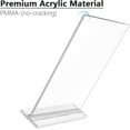 thumbnail image 3 of MaxGear Acrylic Sign Holder 8.5x11 Inches 2 Pack, Double Sided Clear Display Stand Table Top Paper Holder, Vertical Menu Flyer Stand, Plastic Frame for Stores, Restaurants, Hotels, Office, 3 of 6