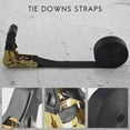 thumbnail image 5 of 2 Pack 20 FT Ratchet Tie Downs Straps 6M X25mm Endless Ratchet Strap Heavy Duty Cam Buckles Strap for Motorcycles,Car, 5 of 9