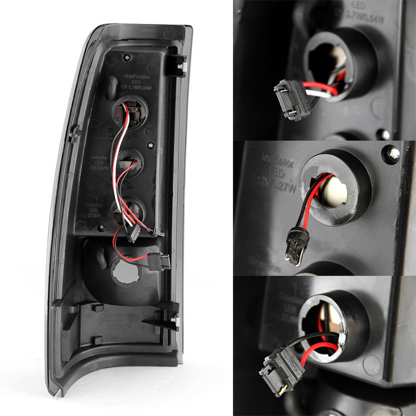 AKKON - For 99-02 Chevy Silverado 09-03 GMC Sierra Pickup Truck Black Smoked G2 LED Tail Lights Brake Lamps Pair