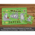 thumbnail image 2 of Printtoo Personalized Placemat & Coaster Set For Kids Toddlers,Birthday Gift For Boys,Gift For Girls,Sloth-8x11.5 Inch, 2 of 5