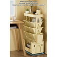 thumbnail image 3 of Movable Book Rack Large Capacity 5 Layer Thickened Rollers Multifunctional Bookshelf For Bedroom Living Room, 3 of 8