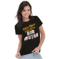 thumbnail image 3 of Retro This Mom Can Be A Bad Mutha Womens Fitted Plus Size Graphic Tee Brisco Brands 3X, 3 of 5