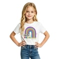 thumbnail image 4 of Ruiwill Pre-k Shirt Girls Summer Crew Neck Short Sleeve Kids Tops Casual Pre-k Letter Print Girls School Clothes Size 2-3 Years, 4 of 4