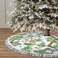 thumbnail image 3 of Christmas Tree Skirt, zebra Giraffe Tropical palm tree Christmas Tree Decorations Indoor, Tree Skirts Mat With Tassel Trim for Halloween New Year Holiday Christmas Party Decor 30 Inches, 3 of 7