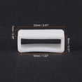 thumbnail image 2 of Unique Bargains Watch Band Strap Loops Silicone for 19mm Width Watch Band, White 4 Pack, 2 of 5