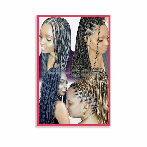 Hair Braiding Poster for African Salon (8) Canvas Painting Wall Art for Bedroom Living Room Decor