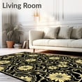 thumbnail image 2 of ODIKA 8' x 10' Machine Washable Non-Slip Area Rug, Art Nouveau Flower High Traffic Rug, Black, 582300, 2 of 7