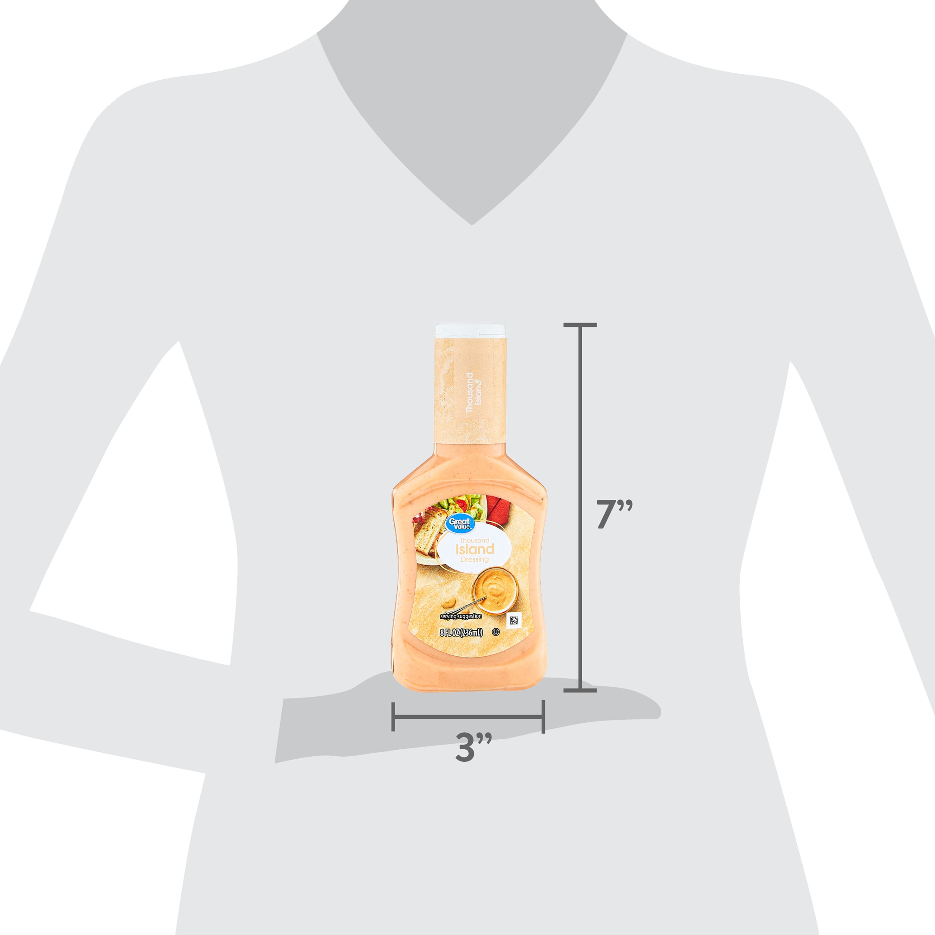 Great Value Thousand Island Dressing, 8 fl oz Bottle