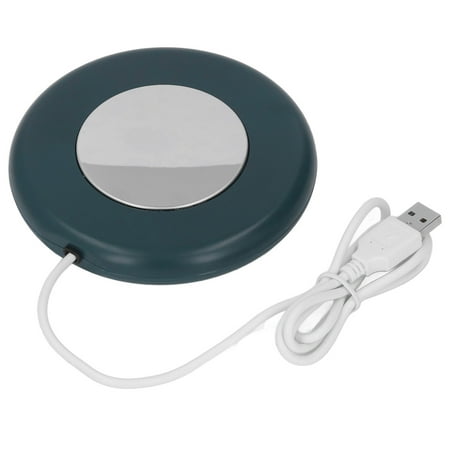 

Coffee Mug Warmer Energy Saving Power USB Interface 10W DC5V Wear Resistant ABS Aluminum Alloy Rechargeable Mug Warmer For Office For Coffee Green