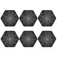 thumbnail image 2 of Pofeuu A Web With A Spider Print Leather Coasters Set of 6, Round Cups Mugs Mat Pad for Home Kitchen Heat Resistant Drink Coasters,Hexagon, 2 of 7