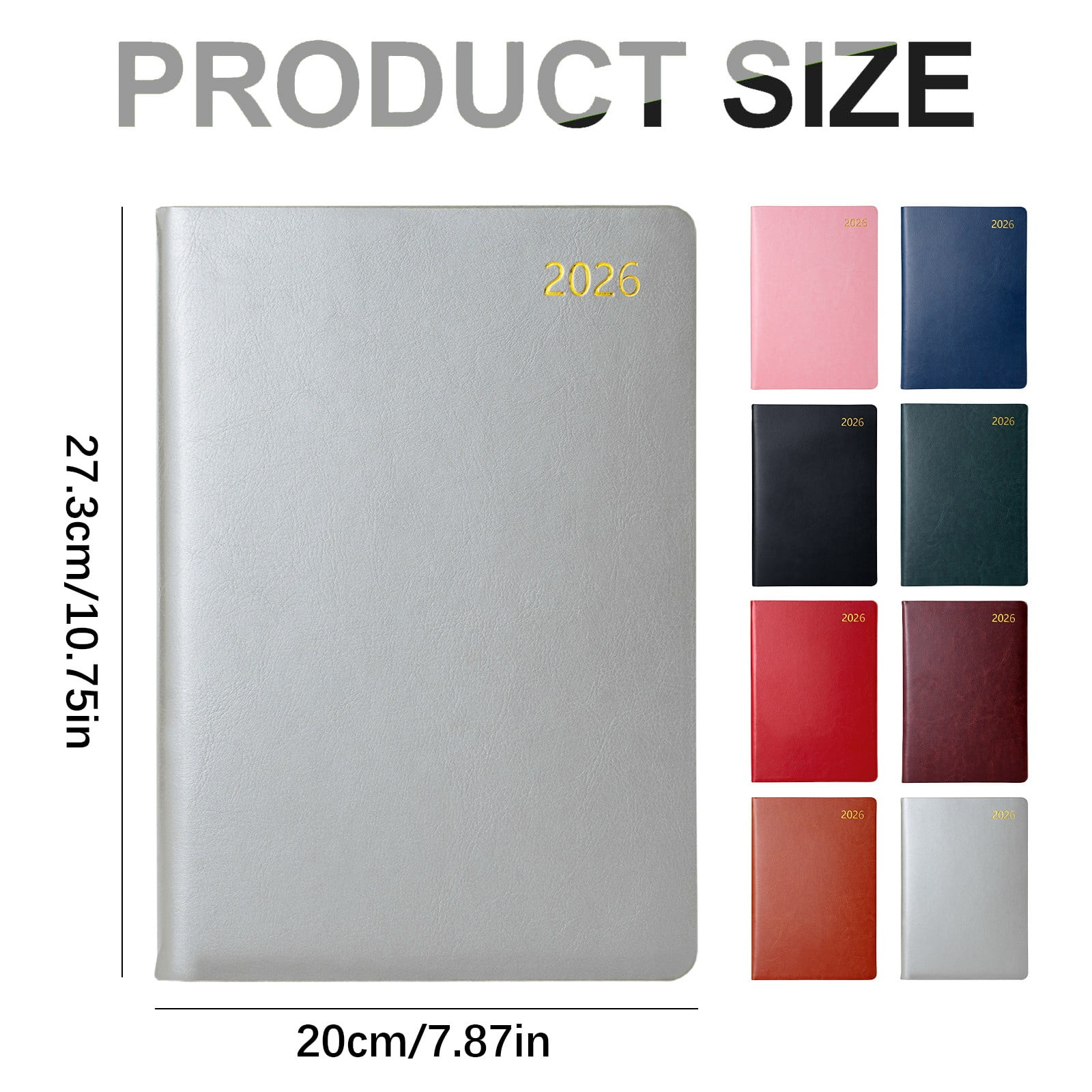 Gnwei 2026 Planner, Weekly and Monthly Calendar Agenda Book, Jan 2026 - Dec 2026, Hardcover Planning Academic Planner for Office School Supplies and Desk Accessories (7.8'' x 10.7'')