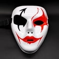 thumbnail image 1 of Cubierta facial de mascarada cubierta facial de payaso de terror graffiti pintado a mano ajustable talla única para danza fantasma ANGGREK  Otros, 1 of 7