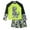 Green, variant on Toddler Boys Swimsuit Dinosaur Print Raglan Long Sleeved Swim Bathing Suit Rash Guards and Swim Sets Size 140