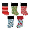 thumbnail image 3 of Christmas Velvet Stocking, "Holiday Friends Group" **Choose from 5 different patterns!**, 3 of 3