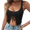 thumbnail image 2 of Xuyuer Crochet Tops for Women Summer Vacation Outfits Beach Coverup Going Out Tie Front Spring Sleeveless Sweater Vest 2026 Fashion, 2 of 9