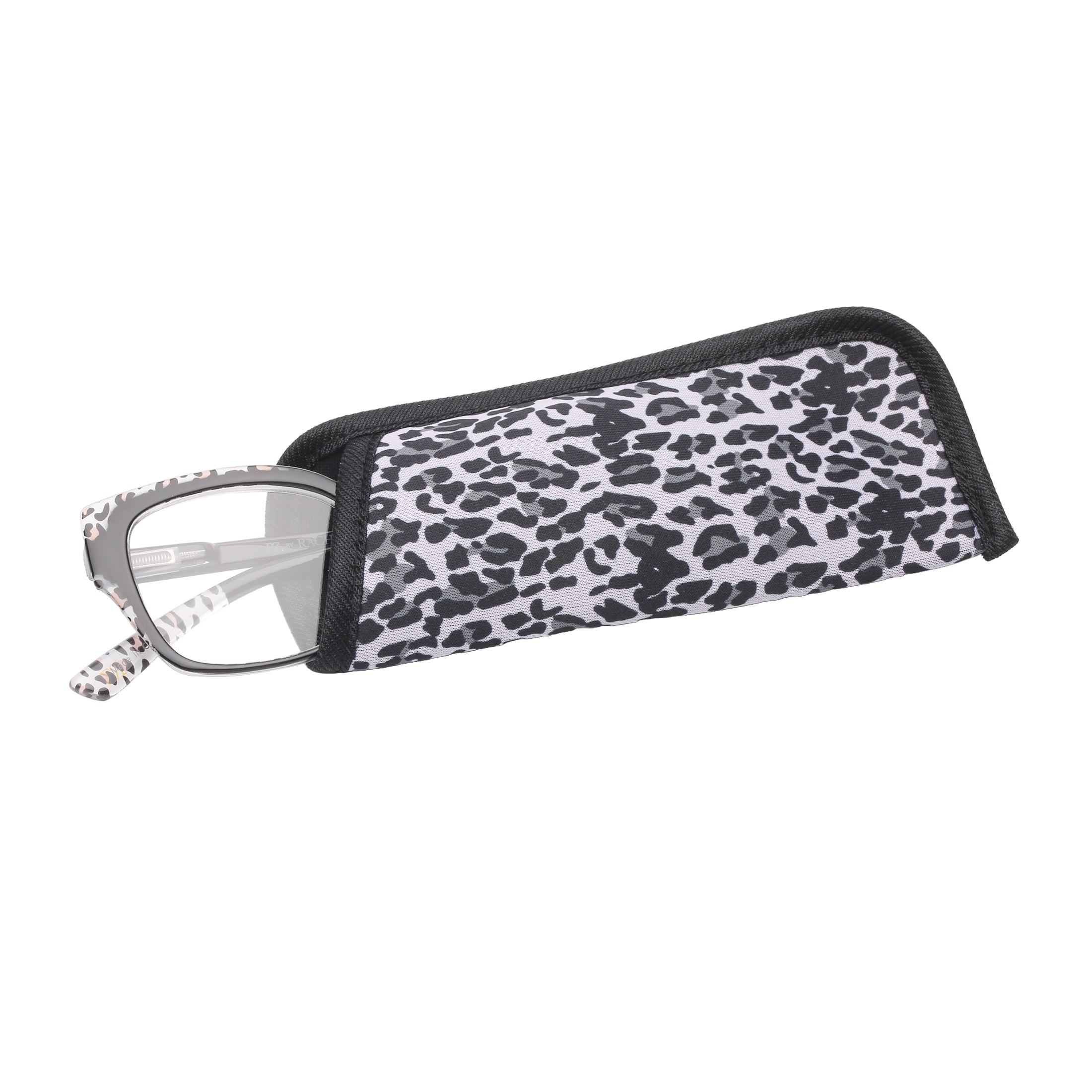 Rz by Rachel Zoe Womens Cateye Reading Glasses with Case, Lavender Crystal/Black, Calliope +1.75