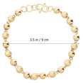 thumbnail image 4 of 1 unid Accesorios de pulsera de titanio chapado en oro Impreso Cuentas de Buda Forma Suministros de joyería de cadena de mano para mujeres Damas (Dorado), 4 of 6