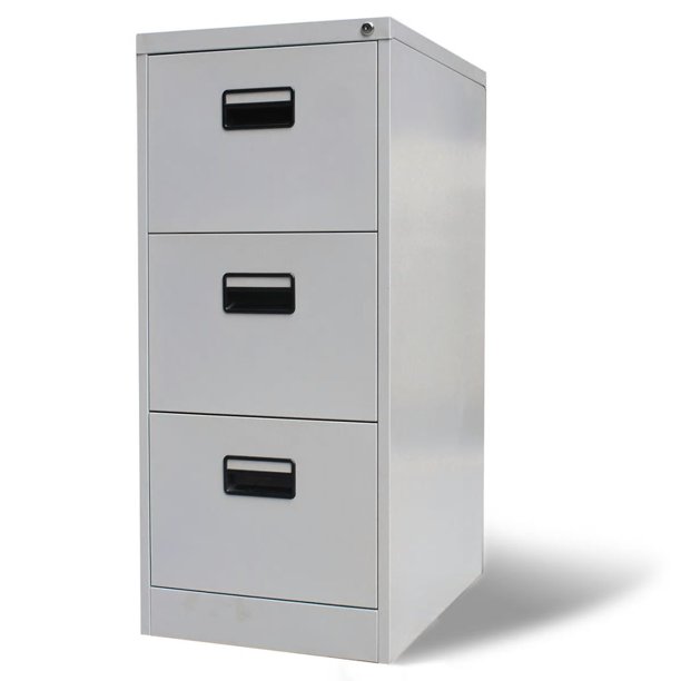 File with 3 Drawers Gray 40.4" Steel