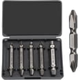 thumbnail image 1 of Extractor de tornillos con 6 extractores de tornillos para extraer tornillos desgastados dañados en una práctica caja de plástico, fabricada en acero rápido JFHHH pequeña, 1 of 5