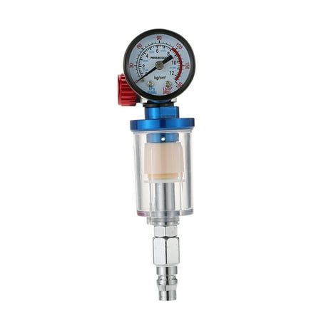 

OWSOO AFR2000 Water Separator Trap Filter Airbrush Compressor with Fittings MPA Pressure Gauge Combination