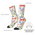 thumbnail image 2 of Yiaed Hello Summer2 Print Great elasticity Crew Socks Sports socks for Men and Women, 2 of 5