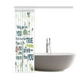 thumbnail image 3 of MYPOP Kids Shower Curtain, Cartoon Design Print with Famous Quote Fabric Bathroom Shower Curtain Set with Hooks, 60x72 Inches Long, 3 of 3