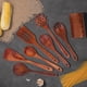 thumbnail image 2 of BTOOTB Juego de 8 Utensilios de Cocina de Madera de Teca, Cuchara de Madera para Cocinar, Juego de Utensilios de Cocina Antiadherentes, Juego de Palas de Madera Con Mango C&oacute;modo, 2 of 7