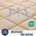 thumbnail image 5 of decorUhome Quilted Fitted Full Mattress Pad, Elastic Mattress Topper, Cooling Soft Mattress Cover Stretches up to 21” Deep, Machine Washable Mattress Protector (54x75 inch, Beige), 5 of 10