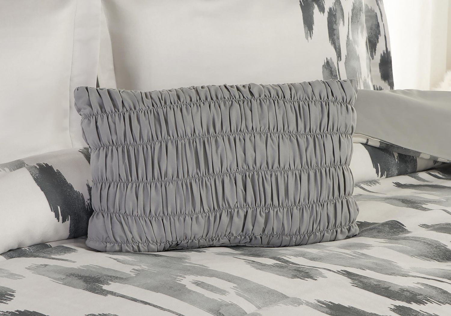 Faux Suede Ikat Comforter Set