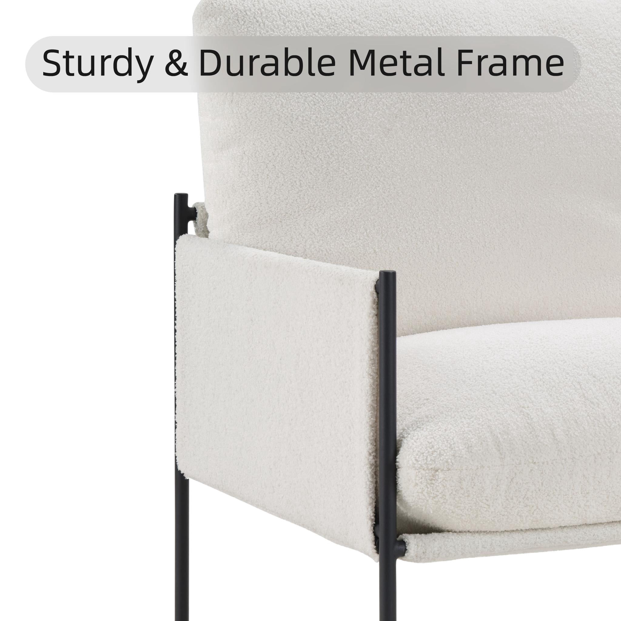 Howcool Sling Accent Chair, Comfy Vanity Chair with Removable Cushion and Storage Bag for Living Room, Bedroom, Office