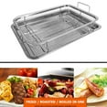 thumbnail image 6 of Yucurem Microwave Baking Tray Bbq Baskets Tools With Clip Kitchen Essentials (Stainless Steel Rectangle), 6 of 6