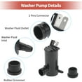 thumbnail image 5 of Unique Bargains Windshield Washer Pump w/Grommet Windshield Washer Fluid Pump Fit for Honda Accord No.38512SC4673 - 1 Pc, 5 of 6