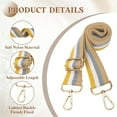 thumbnail image 3 of Uxcell Purse Straps Replacement Crossbody, 51 Inch Wide Shoulder Bag Strap Adjustable Canvas Straps for Handbag Wallet Clutch Crossbody Bags, Yellow Strip, 3 of 6