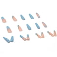 thumbnail image 3 of Coffin Fakes Nails Uñas extralargas para mujer, uñas de lujo, uñas con diamantes de imitación, uñas postizas acrílicas, uñas de bailarina de cobertura completa, 24 piezas, 3 of 5