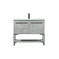thumbnail image 3 of Elegant Decor Sloane 40" MDF and Steel Single Bathroom Vanity in Concrete Gray, 3 of 8