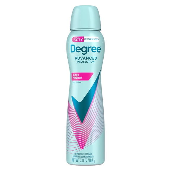 Degree Antiperspirant Deodorant Dry Spray 72-Hour Sweat And Odor Protection Sheer Powder Deodorant Spray For Women With Body Heat Activated Technology, 3.8 oz