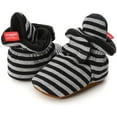 thumbnail image 5 of Unisex Newborn Baby Cotton Booties Non-Slip Sole for Toddler Boys Girls Infant Winter Warm Fleece Cozy Socks Shoes, 5 of 6