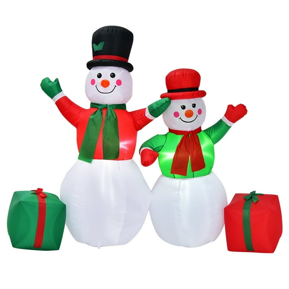 Patiojoy Inflatable Christmas Snowman Decoration 5FT & 6FT Blow Up Snowman for Indoor & Outdoor