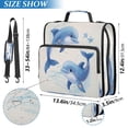 thumbnail image 3 of Zipper Binder 3 Rings Stationery Office Files Daily Organizer File Folder Storage Bag Two Cute Dolphins Pattern, 3 of 8