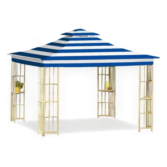 Replacement Canopy for The Garden Treasures -J-109 Gazebo - Standard 350 - Cabana Blue