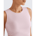 thumbnail image 3 of G4Free Lightbreeze Workout Tank Tops for Women Yoga Crop Top Side Ruched Sleeveless High Neck Athletic Gym Shirts Summer, 3 of 8