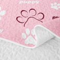 thumbnail image 5 of Homewish Dog Paw Quilt King,Cartoon Pet King Coverlet Set,Pink,Puppy Print Decor,3 Pieces, 5 of 7