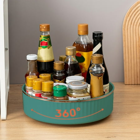 

11.4Inch Round Lazy Susan Turntable Spice Organizer Non-Skid Turntable Organizer for Cabinet Pantry Kitchen Countertop Refrigerator Spice Rack