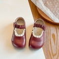 thumbnail image 7 of Boys Girls Lace Up Shoes Toddler Little Kids School Dress Shoes (Toddler/Little Kid) Wine 12.5, 7 of 7