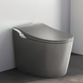 thumbnail image 1 of Smart Toilet,Tankless Toilets Dynamic Clean with Dryer, ADA Comfort Height One Piece Toilet with Warm Water Bidet,Modern Smart Toilet with Bidet Built In with Foot Sensor,Power Outage and Flush Grey, 1 of 9
