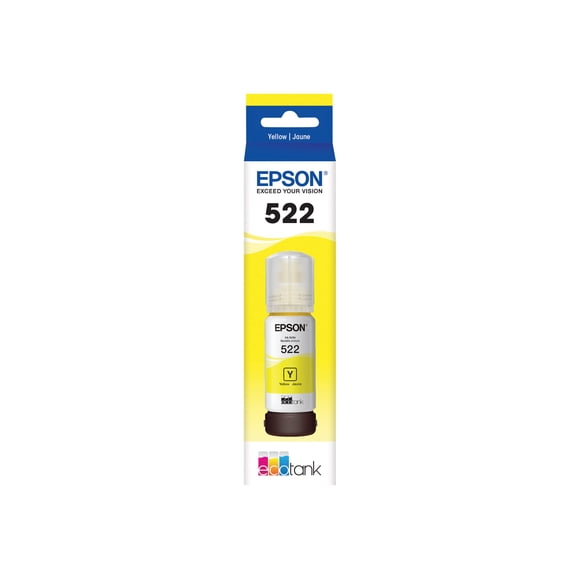 Epson EcoTank 522 - Ultra High Capacity - yellow - original - ink refill - for EcoTank ET-2400, ET-2720, ET-2726, ET-2800, ET-2803, ET-4700